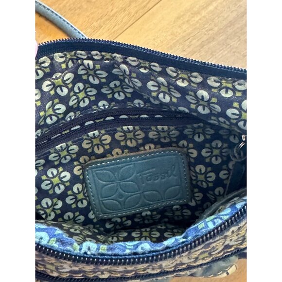 Fossil Floral Canvas & Leather Crossbody Bag - Picture 3 of 6